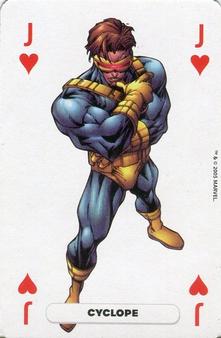 2005 Panini Marvel Heroes Playing Cards Red Backs #J♥ Cyclope Front
