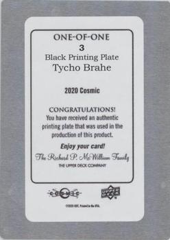 2023 Upper Deck Cosmic - Base - Printing Plates Black Achievement #3 Tycho Brahe Back