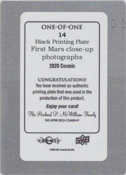 2023 Upper Deck Cosmic - Base - Printing Plates Black Achievement #14 First Mars Fly By and First Close-Up Back