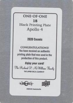 2023 Upper Deck Cosmic - Base - Printing Plates Black Achievement #18 Apollo 4 Back