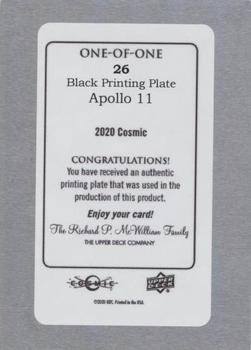 2023 Upper Deck Cosmic - Base - Printing Plates Black Achievement #26 Apollo 11 Back