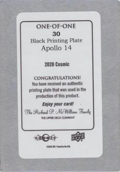 2023 Upper Deck Cosmic - Base - Printing Plates Black Achievement #30 Apollo 14 Back