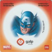 2005 Galp Marvel Heroes Axtion Flix (Portugal) #05 Capitao America Back