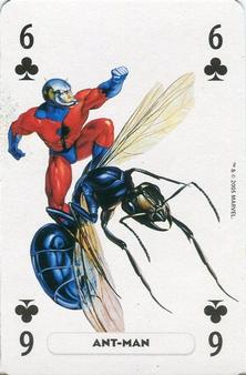 2005 Panini Marvel Heroes Playing Cards Blue Backs #6♣ Ant-Man Front