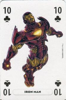 2005 Panini Marvel Heroes Playing Cards Blue Backs #10♣ Iron Man Front
