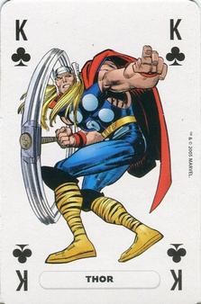 2005 Panini Marvel Heroes Playing Cards Blue Backs #K♣ Thor Front