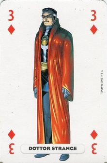 2005 Panini Marvel Heroes Playing Cards Blue Backs #3♦ Dottor Strange Front