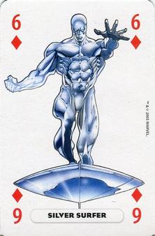 2005 Panini Marvel Heroes Playing Cards Blue Backs #6♦ Silver Surfer Front