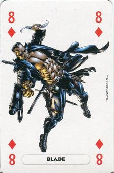 2005 Panini Marvel Heroes Playing Cards Blue Backs #8♦ Blade Front
