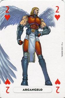 2005 Panini Marvel Heroes Playing Cards Blue Backs #2♥ Arcangelo Front