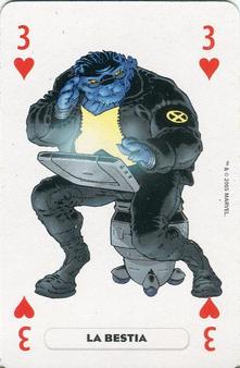 2005 Panini Marvel Heroes Playing Cards Blue Backs #3♥ La Bestia Front