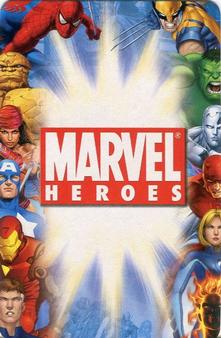 2005 Panini Marvel Heroes Playing Cards Blue Backs #6♥ Nightcrawler Back