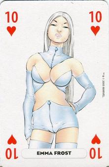 2005 Panini Marvel Heroes Playing Cards Blue Backs #10♥ Emma Frost Front