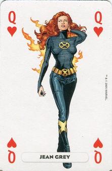 2005 Panini Marvel Heroes Playing Cards Blue Backs #Q♥ Jean Grey Front