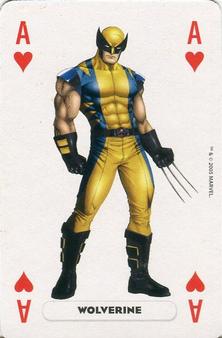 2005 Panini Marvel Heroes Playing Cards Blue Backs #A♥ Wolverine Front