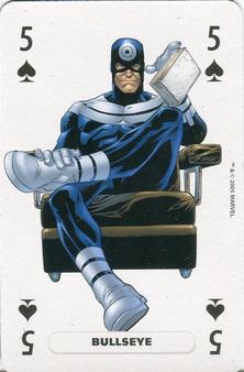 2005 Panini Marvel Heroes Playing Cards Blue Backs #5♠ Bullseye Front