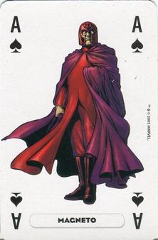 2005 Panini Marvel Heroes Playing Cards Blue Backs #A♠ Magneto Front