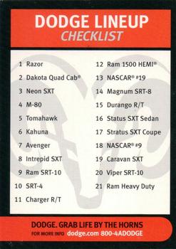 2004 Dodge #22 Team Lineup Back