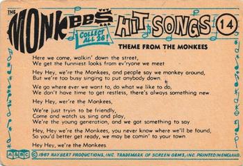 1967 A&BC The Monkees - Hit Songs #14 Theme From The Monkees Back