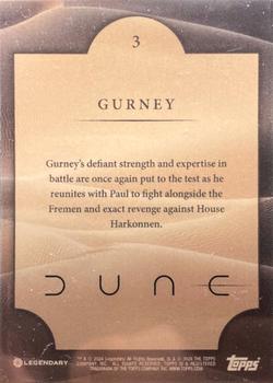 2024 Topps Dune Release Day - Purple Foil #3 Gurney Back