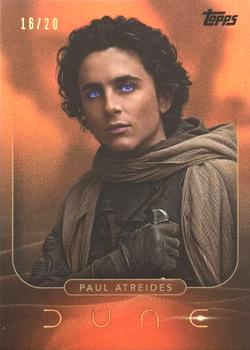 2024 Topps Dune Release Day - Orange Foil #1 Paul Atreides Front