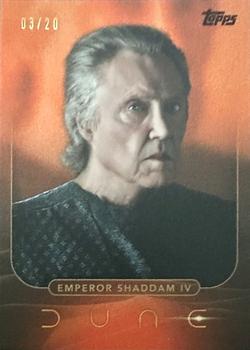 2024 Topps Dune Release Day - Orange Foil #6 Emperor Shaddam IV Front