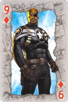 2023 Waddingtons Marvel Playing Cards #9♦ Nick Fury Front