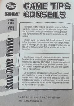 1995 Post Canada Sega Genesis Game Tips #6 Sonic Triple Double Back