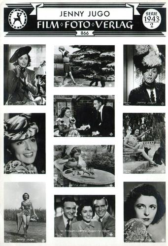 1933-43 Ross Verlag Mäppchenbilder - 1943 Photo Sheets #866 Jenny Jugo Front