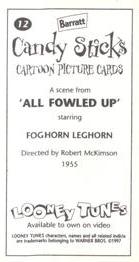 1997 Barratt Candy Sticks Looney Tunes #12 Foghorn Leghorn / Foghorn Leghorn's Grandson Back