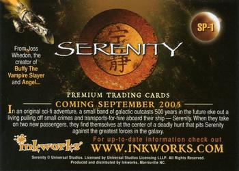 2005 Inkworks Serenity - Promos #SP-1 Cast Photo Back