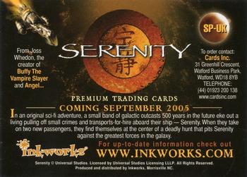 2005 Inkworks Serenity - Promos #SP-UK Cast Card Back