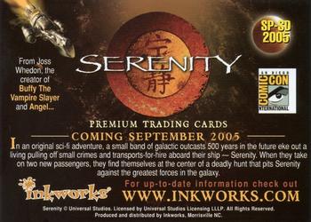 2005 Inkworks Serenity - Promos #SP-SD2005 Cast Card Back