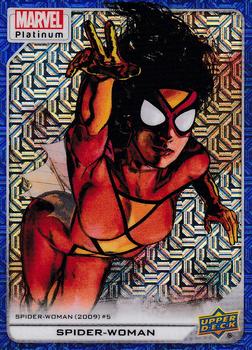 2023 Upper Deck Marvel Platinum - Blue Traxx #111 Spider-Woman Front