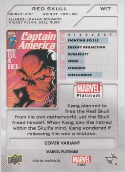 2023 Upper Deck Marvel Platinum - Cover Variant #WI7 Red Skull Back