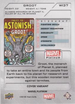 2023 Upper Deck Marvel Platinum - Cover Variant #WI37 Groot Back