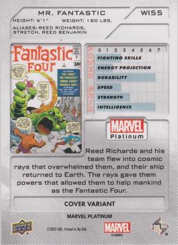 2023 Upper Deck Marvel Platinum - Cover Variant #WI55 Mr. Fantastic Back