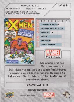 2023 Upper Deck Marvel Platinum - Cover Variant #WI63 Magneto Back