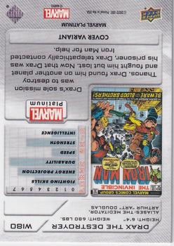 2023 Upper Deck Marvel Platinum - Cover Variant #WI80 Drax The Destroyer Back