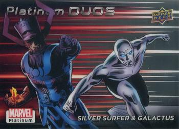 2023 Upper Deck Marvel Platinum - Platinum Duos #PD6 Silver Surfer & Galactus Front