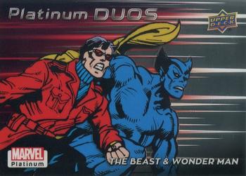 2023 Upper Deck Marvel Platinum - Platinum Duos #PD25 The Beast & Wonder Man Front