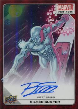 2023 Upper Deck Marvel Platinum - Red Rainbow Autographs #93 Silver Surfer Front