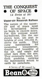1956 BeanO The Conquest of Space #10 Upper-air Research Balloon Back