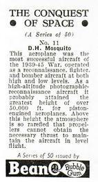 1956 BeanO The Conquest of Space #11 D.H. Mosquito Back
