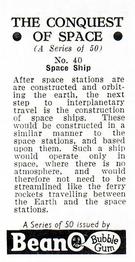 1956 BeanO The Conquest of Space #40 Space Ship Back