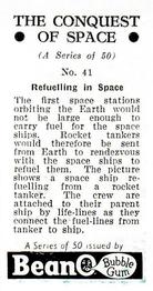 1956 BeanO The Conquest of Space #41 Refueling in Space Back