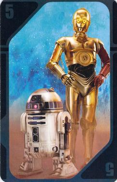 2015 Fournier Star Wars Chase the Ace Playing Cards #5blue C-3PO / R2-D2 Front