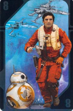 2015 Fournier Star Wars Chase the Ace Playing Cards #8blue BB-8 / Poe Dameron Front