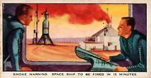 1956 British Automatic Space Travel #2 Smoke Warning: Space Ship to be Fired in 15 Minutes Front