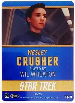 2024 Rittenhouse Star Trek: Picard Seasons 2 & 3 - Then and Now Metal #TN08 Wesley Crusher Back